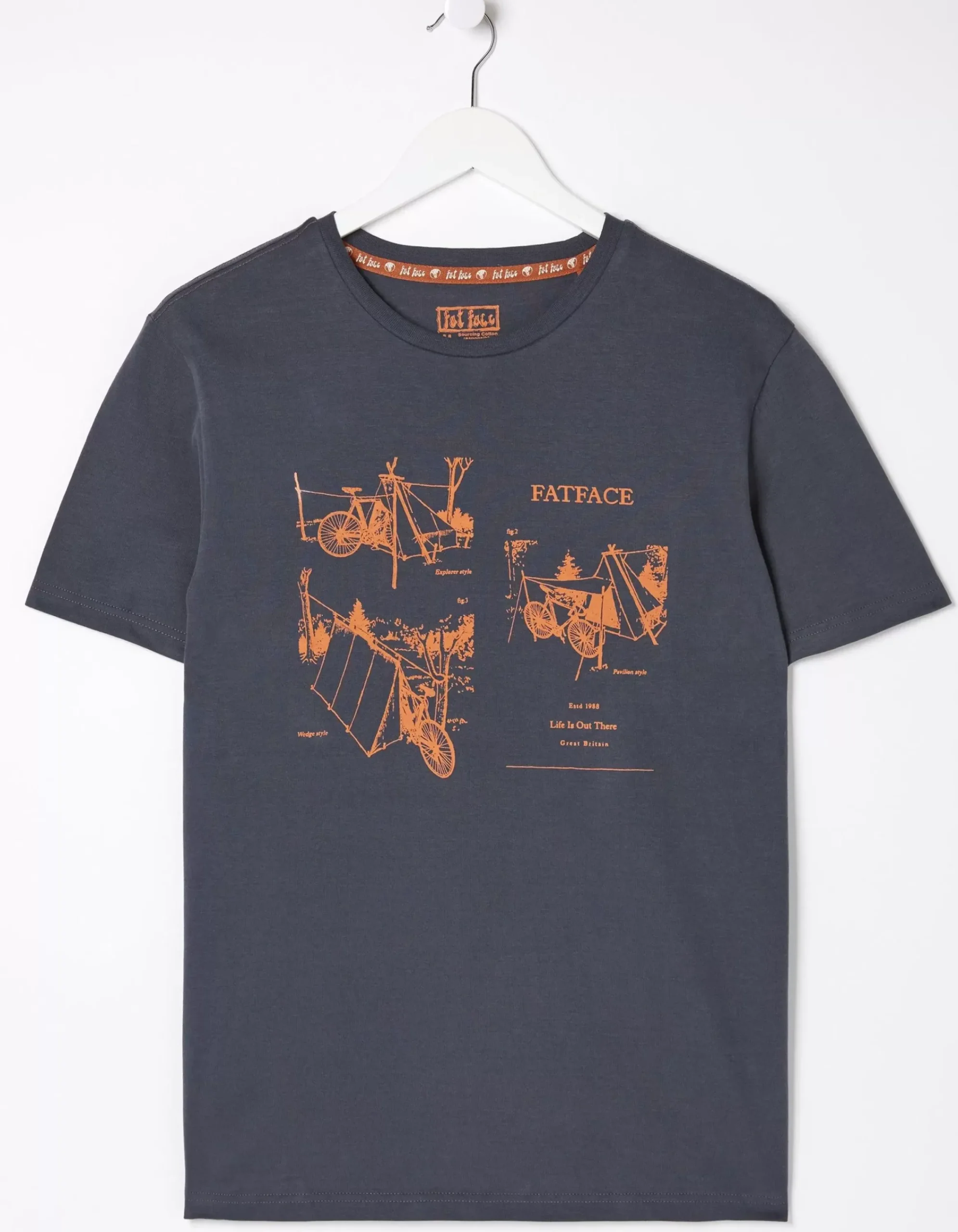 Men FatFace T-Shirts|Bike In Tents T-Shirt