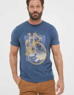 Men FatFace T-Shirts|Bike Map T-Shirt