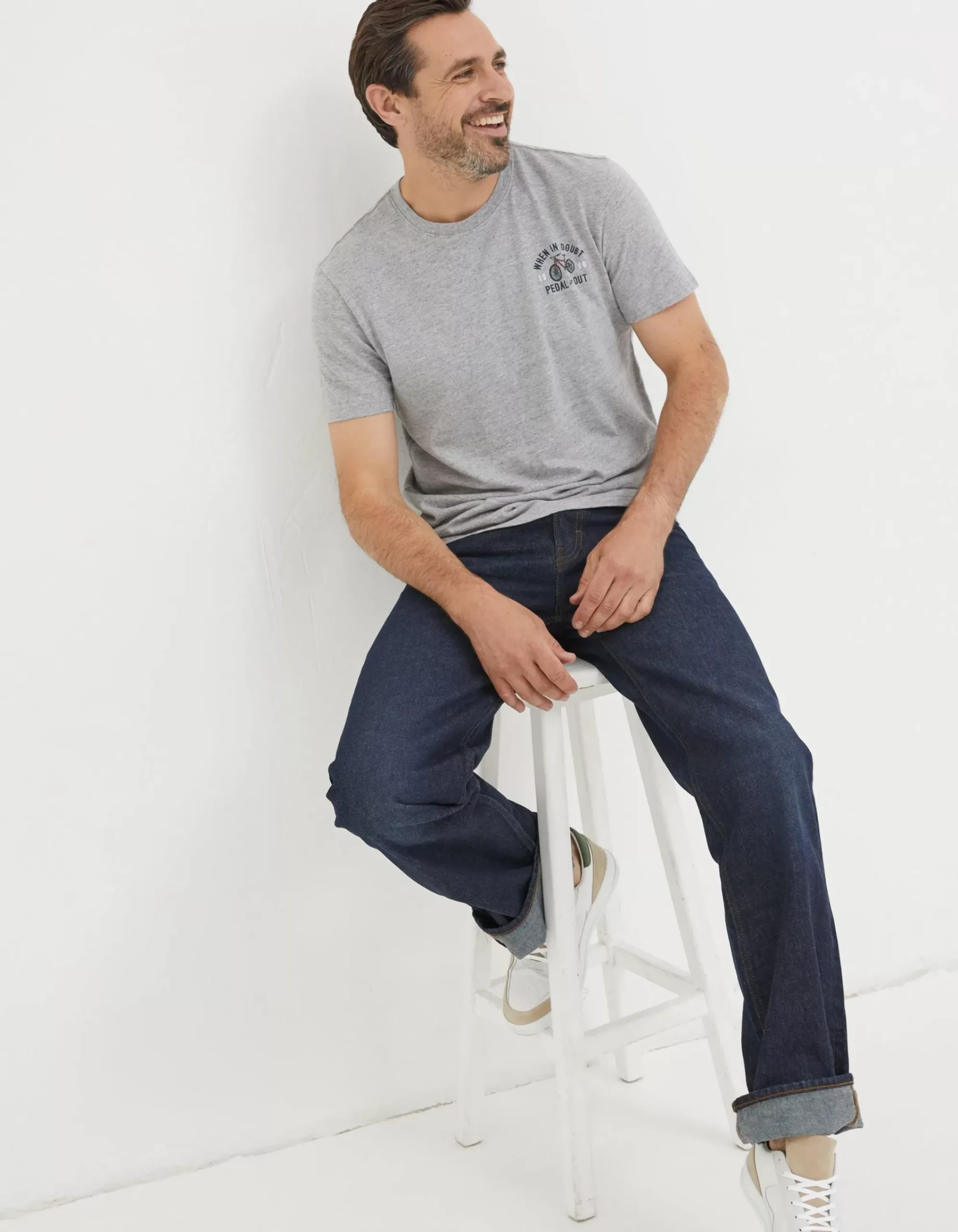 Men FatFace T-Shirts|Bike Pedal T-Shirt