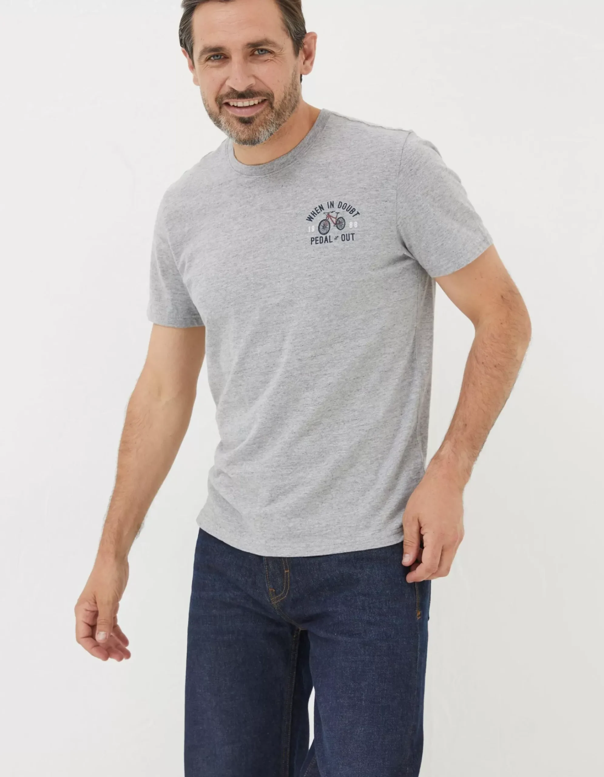 Men FatFace T-Shirts|Bike Pedal T-Shirt
