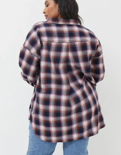 Women FatFace Shirts & Blouses|Billie Longline Check Shirt