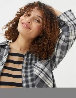 Women FatFace Shirts & Blouses|Billie Longline Check Shirt
