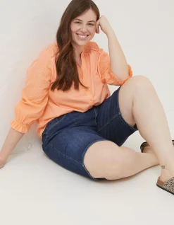 Women FatFace Shorts|Bisley Denim Bermuda Shorts