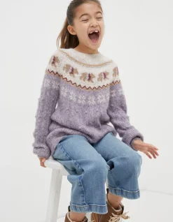 Girls FatFace View All|Bobbi Bear Knitted Crew Jumper