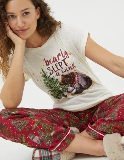 Women FatFace Nightwear & Loungewear|Bobbi Bear T-Shirt