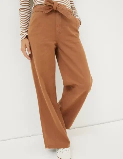Women FatFace Trousers & Leggings|Bodi Belted Drape Trousers
