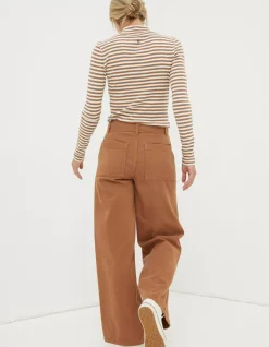 Women FatFace Trousers & Leggings|Bodi Belted Drape Trousers