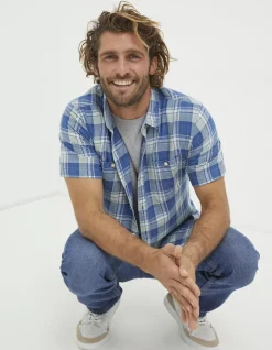Men FatFace View All|Bodmin Indigo Check Shirt