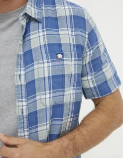 Men FatFace View All|Bodmin Indigo Check Shirt