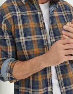 Men FatFace View All|Bonby Indigo Check Shirt