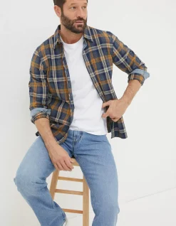 Men FatFace View All|Bonby Indigo Check Shirt