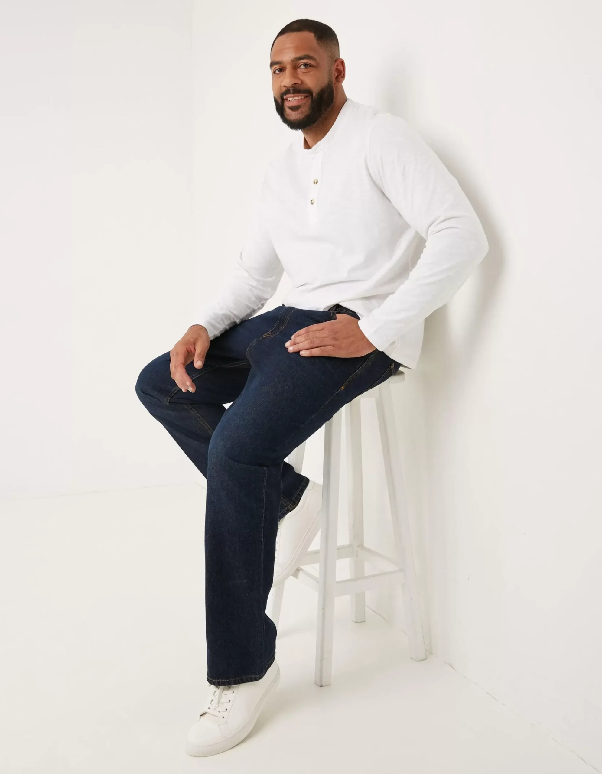 Men FatFace Jeans|Bootcut Dark Vintage Wash Jeans