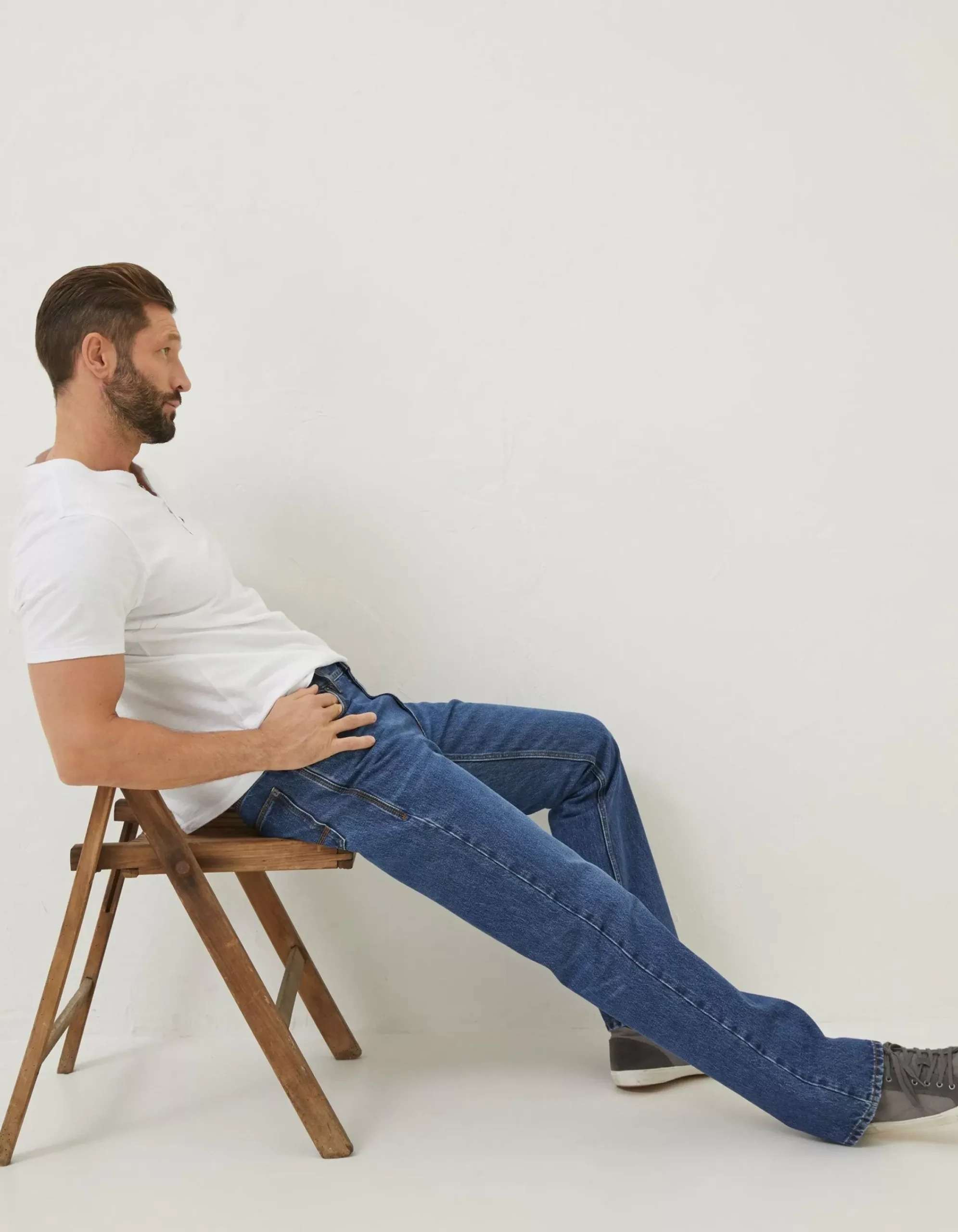 Men FatFace Jeans|Bootcut Stone Wash Jeans