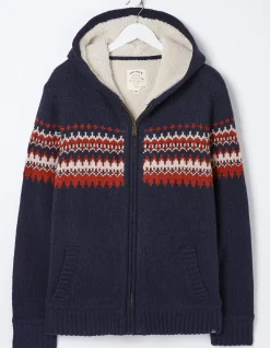 Men FatFace View All|Borg Lined Fairisle Hoodie