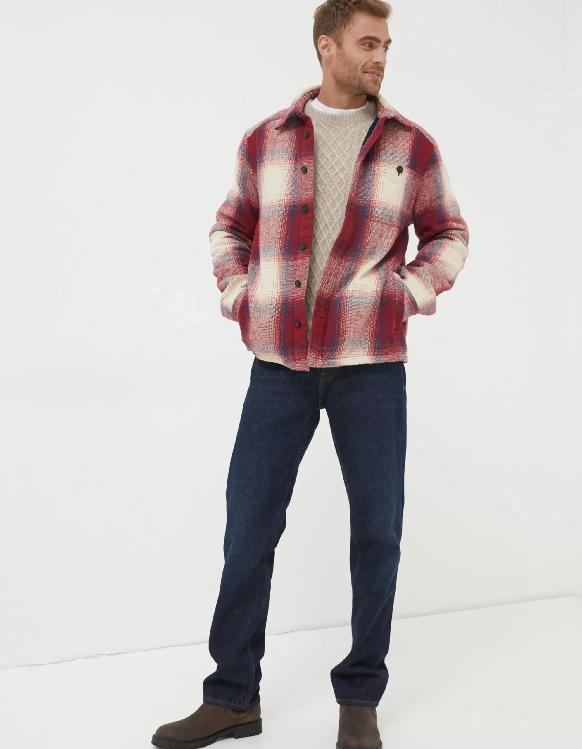 Men FatFace View All|Boulby Check Overshirt