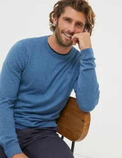 Men FatFace Knitwear|Braunton Crew Jumper