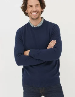 Men FatFace Knitwear|Braunton Crew Jumper