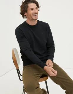 Men FatFace Knitwear|Braunton Crew Jumper