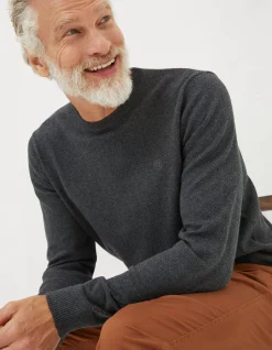 Men FatFace Knitwear|Braunton Crew Jumper