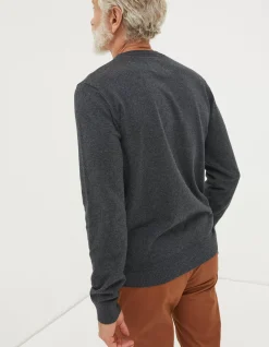 Men FatFace Knitwear|Braunton Crew Jumper