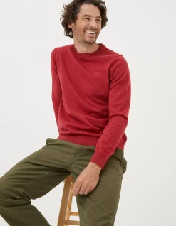 Men FatFace Knitwear|Braunton Crew Jumper