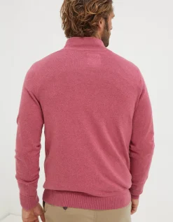 Men FatFace Knitwear|Braunton Half Neck Jumper