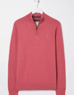 Men FatFace Knitwear|Braunton Half Neck Jumper
