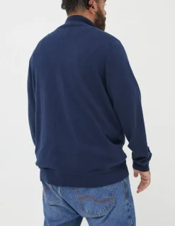 Men FatFace Knitwear|Braunton Half Neck Jumper