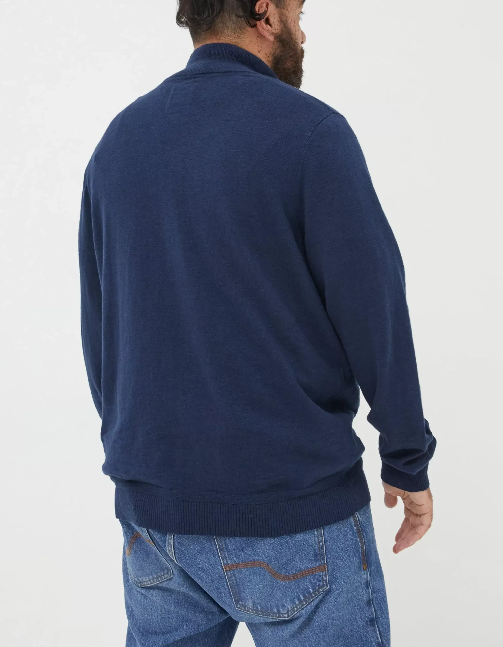 Men FatFace Knitwear|Braunton Half Neck Jumper