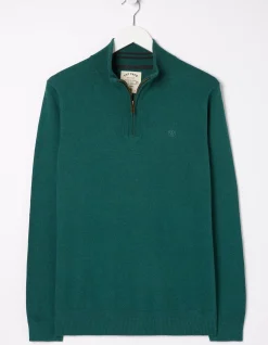 Men FatFace Knitwear|Braunton Half Neck Jumper