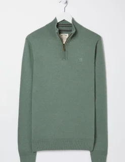 Men FatFace Knitwear|Braunton Half Neck Jumper