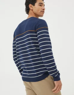 Men FatFace View All|Braunton Stripe Crew Jumper