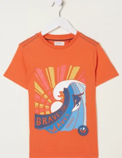 Boys FatFace View All|Brave The Waves Graphic T-Shirt