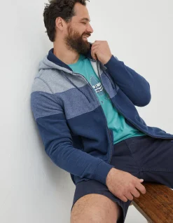 Men FatFace Sweatshirts & Hoodies|Brooke Cut And Sew Zip Through