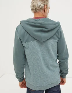 Men FatFace Sweatshirts & Hoodies|Brooke Cut And Sew Zip Through