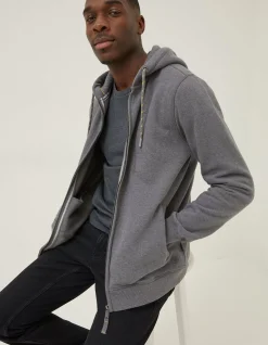 Men FatFace Sweatshirts & Hoodies|Brooke Zip Through Hoodie