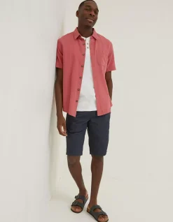 Men FatFace Shirts|Bugle Linen Cotton Shirt