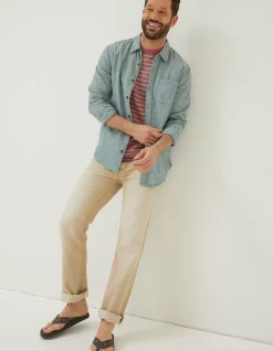Men FatFace Shirts|Bugle Linen Cotton Shirt