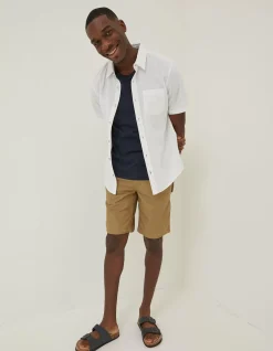 Men FatFace Shirts|Bugle Linen Cotton Shirt