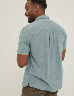 Men FatFace Shirts|Bugle Linen Cotton Shirt