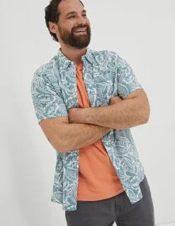 Men FatFace Shirts|Bugle Palm Print Shirt