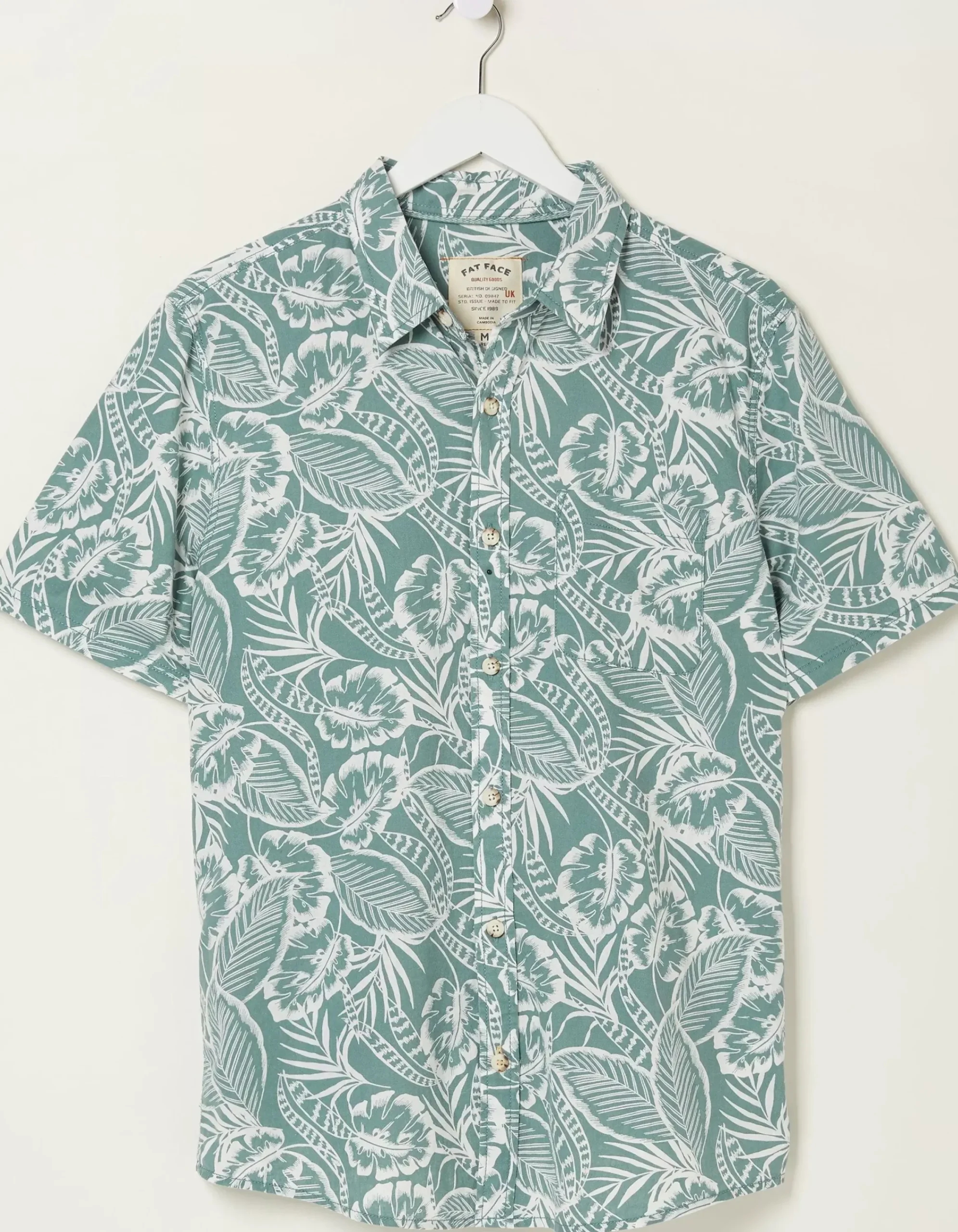 Men FatFace Shirts|Bugle Palm Print Shirt