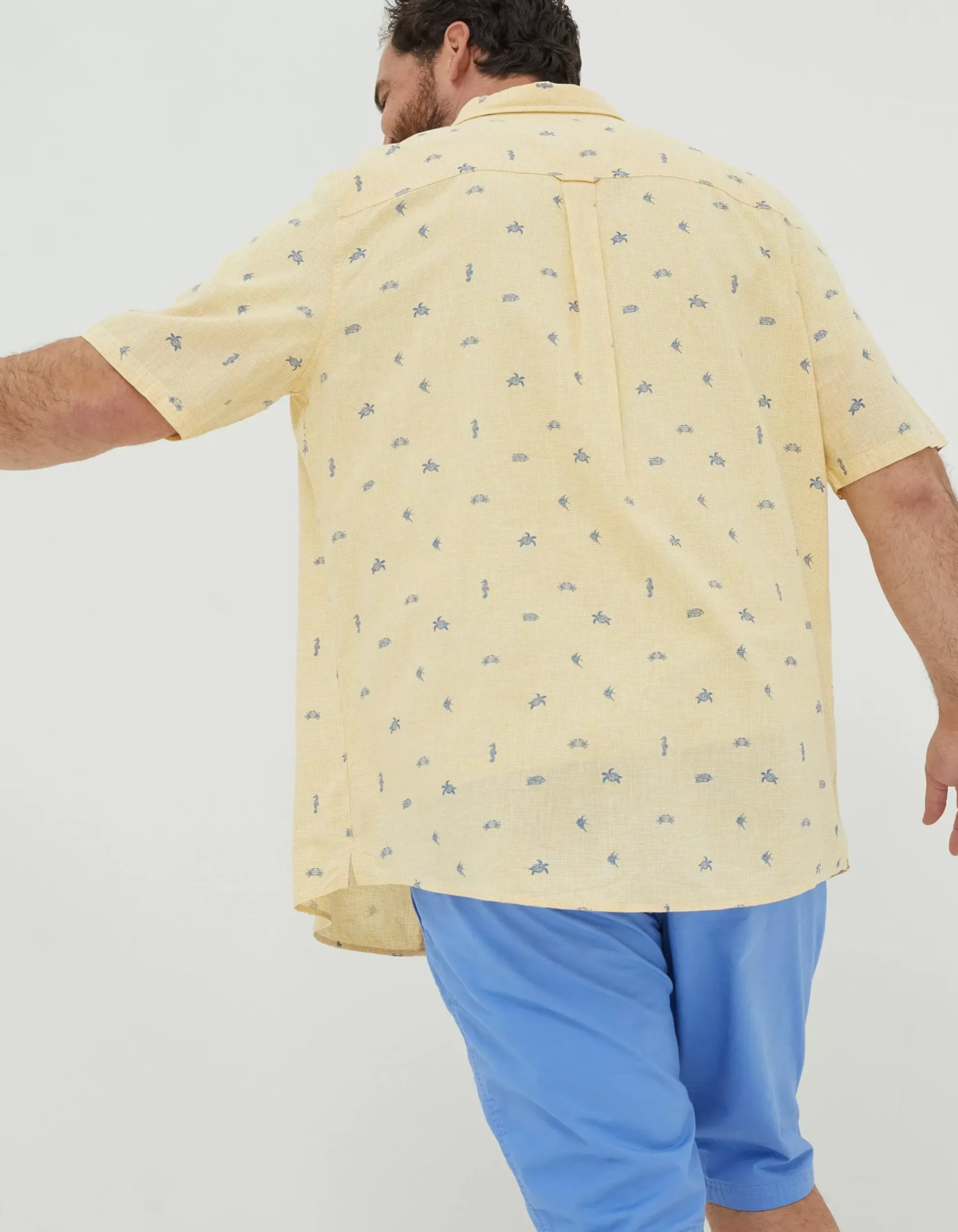 Men FatFace Shirts|Bugle Turtle Print Shirt