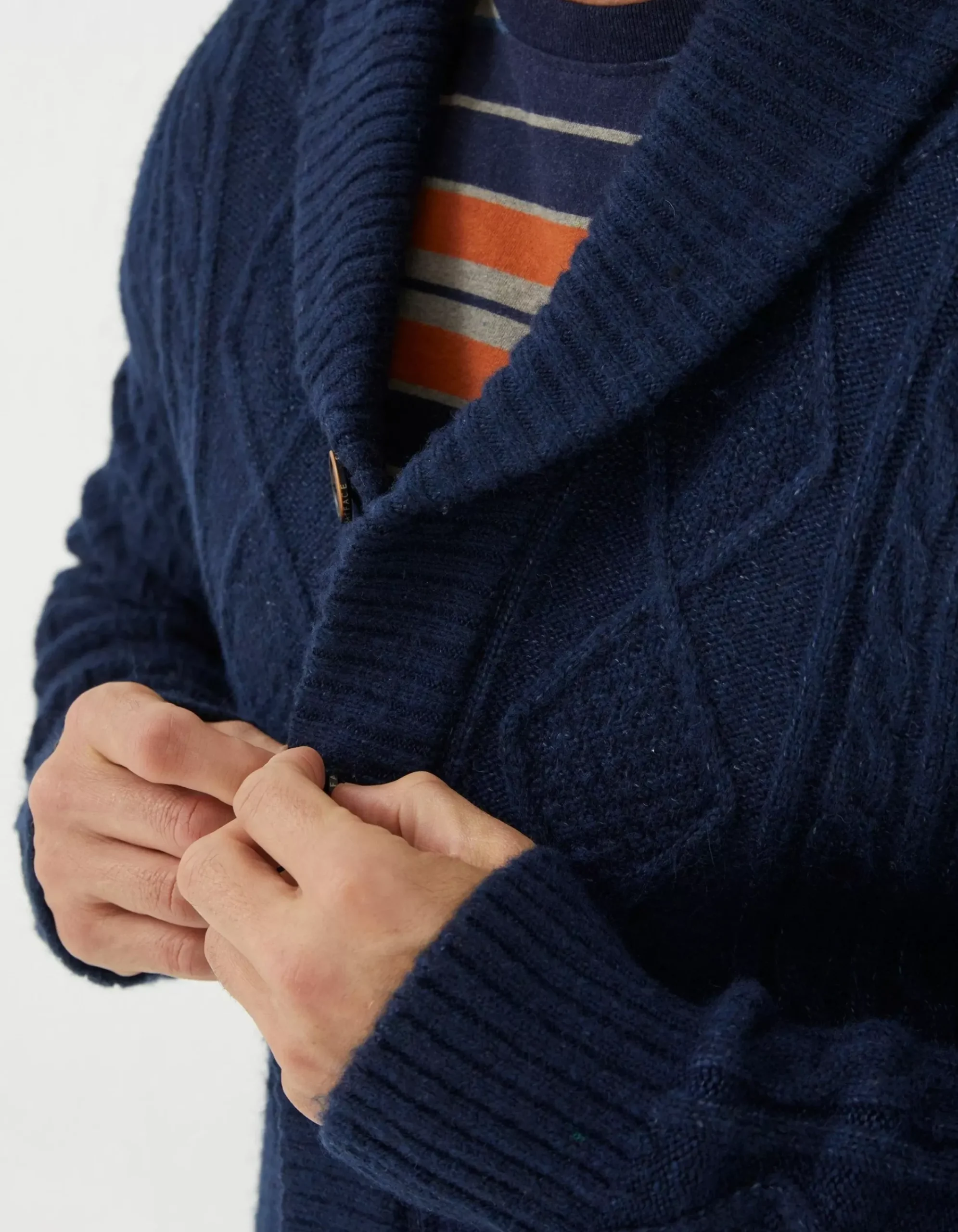Men FatFace Knitwear|Calder Cable Cardigan
