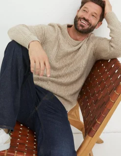Men FatFace Nightwear & Pyjamas|Calder Cable Crew Jumper