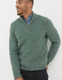 Men FatFace View All|Calder Half Neck Jumper