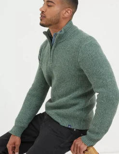 Men FatFace View All|Calder Half Neck Jumper