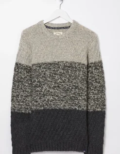 Men FatFace Knitwear|Calder Ombre Crew Neck Jumper
