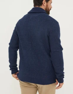 Men FatFace Knitwear|Calder Shawl Neck Jumper
