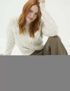 Women FatFace View All|Cali Cable Knit Jumper